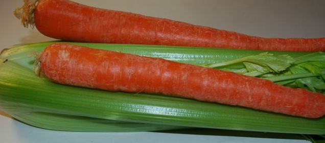 The carrots and celery are from G. Ratto Farms. The celery will be combined 